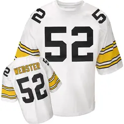 Mitchell and Ness Mike Webster Pittsburgh Steelers Men's Authentic White Mitchell And Ness Throwback Jersey