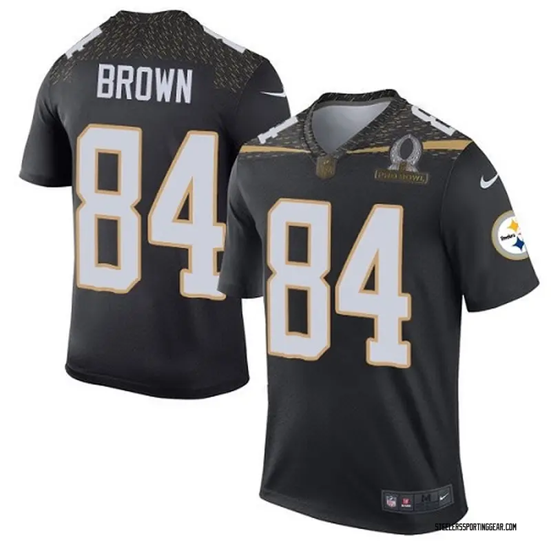 Big & Tall Nike Antonio Brown Pittsburgh Steelers Men's Elite Black Team Irvin 2016 Pro Bowl Jersey